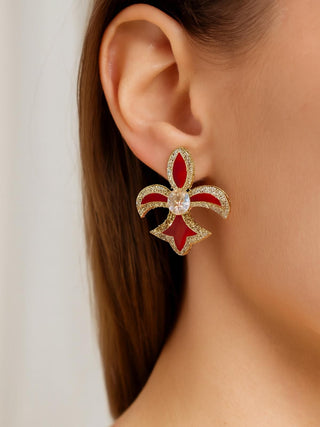 Crimson Fleur Earrings