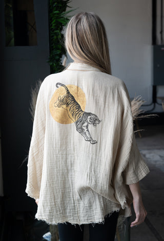 Tiger Over the Moon Poncho